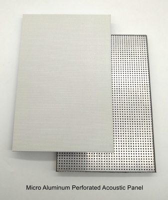 Open Office Seamless Metal Ceiling RAL9016 Microperforated Acoustic Panels Soundproof Board
