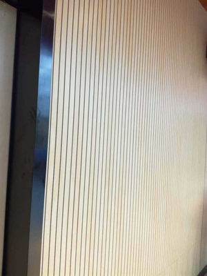 Woodgrain Formica Laminate Grooved Acoustic Panel for Walls and Ceilings
