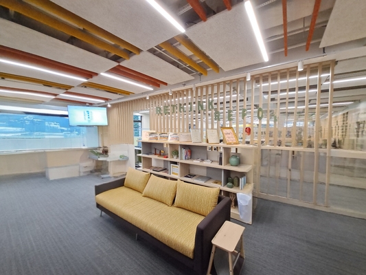 diy easy installatioin office ceiling tiles baffles cement board wood wool acoustic panel