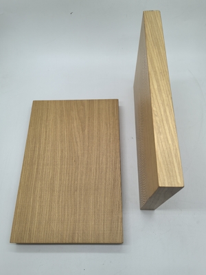 2/2/0.5mm Wooden Microperforated Acoustic Baffle Ceiling Tile Torsion Spring Panelized