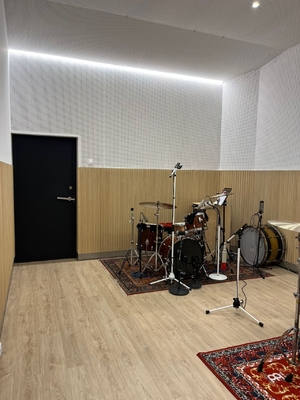 16/16/6mm Studio Room Formica Laminate Timber Perforated Acoustic Panels Wall Board