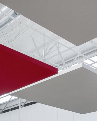 Sound Absorbing Suspended Ceiling Tiles Decorative Fabric Wrapped Acoustical Panels