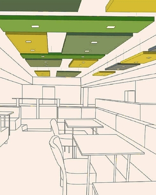 Sound Absorbing Suspended Ceiling Tiles 50mm Decorative Fabric Wrapped Acoustical Panels