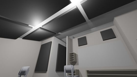 Studio Ceiling Tiles 50mm Thick Soundproofing Fabric Wrapped Acoustical Panels Absorbing Board
