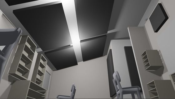 Studio Ceiling Tiles 50mm Thick Soundproofing Fabric Wrapped Acoustical Panels Absorbing Board