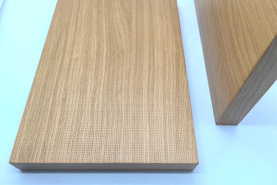 Curved Ceiling Tile Sound Absorption MDF Board 2/2/0.5mm Microperforated Acoustic Panels
