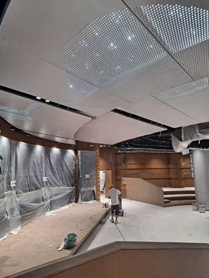 Ceiling Tiles Seamless Perforated Sound Absorbing Metal Panels Interior Wall Boards