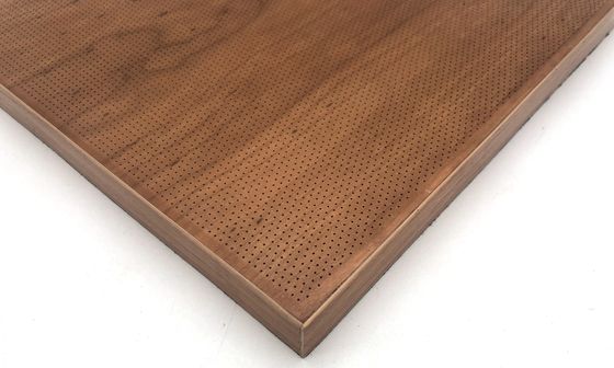 Auditorium Ceiling Tile Woodgrain Nano 2/2/0.5mm Microperforated Sound Absorbing Panels