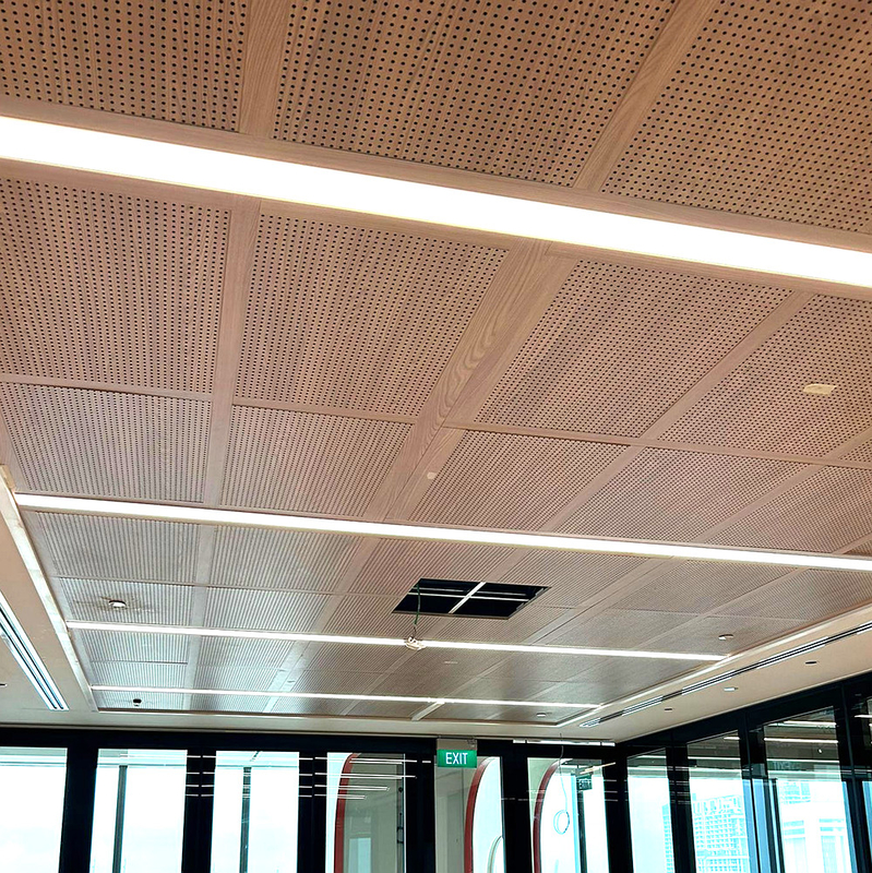 16/16/6mm  Conference Hall Perforated Acoustic Panel Soundproof Wall Interior Decorative
