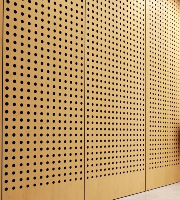 16/16/6mm  Conference Hall Perforated Acoustic Panel Soundproof Wall Interior Decorative