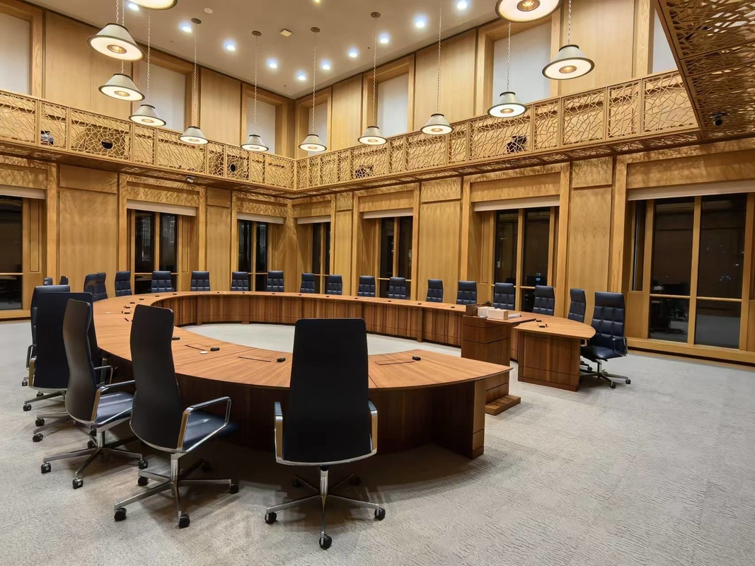 1.8/1.8/0.5mm Boardroom Microperforated Acoustic Wood Panels Soundproofing Timber Board