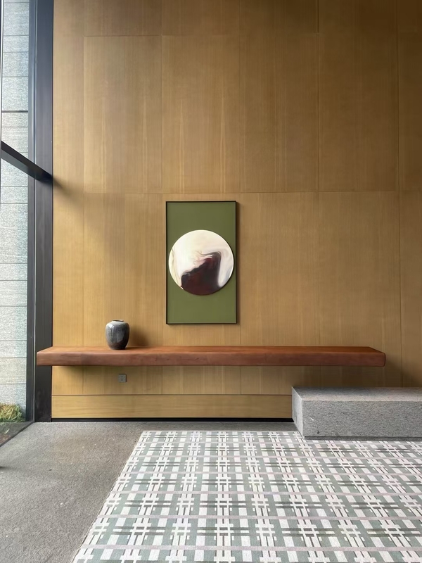 2/2/0.5mm Oak Veneer Micro Perforated Acoustic Wall Panel Timber Sound Absorption Board