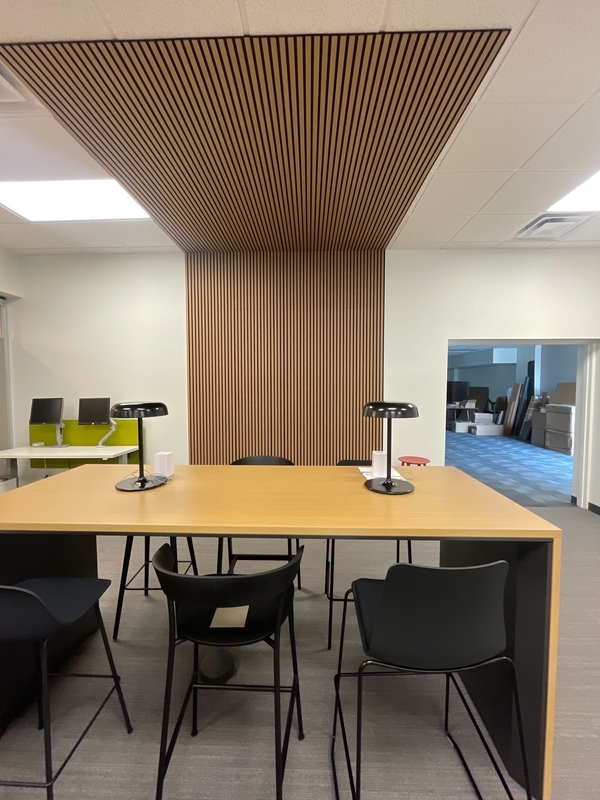 Linear Maple Veneer Tongue And Grooved Soundproofing Slat Wall Ceiling Acoustic Panels