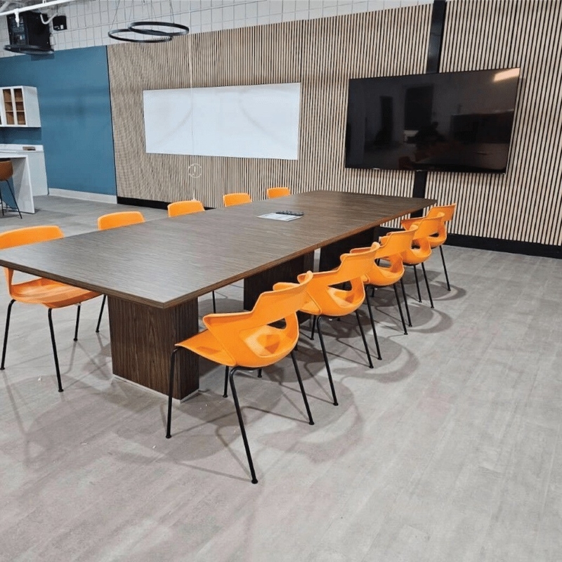 Linear Slat Wooden Grooved Acoustic Panels Decoration Sound Absorption Building Material