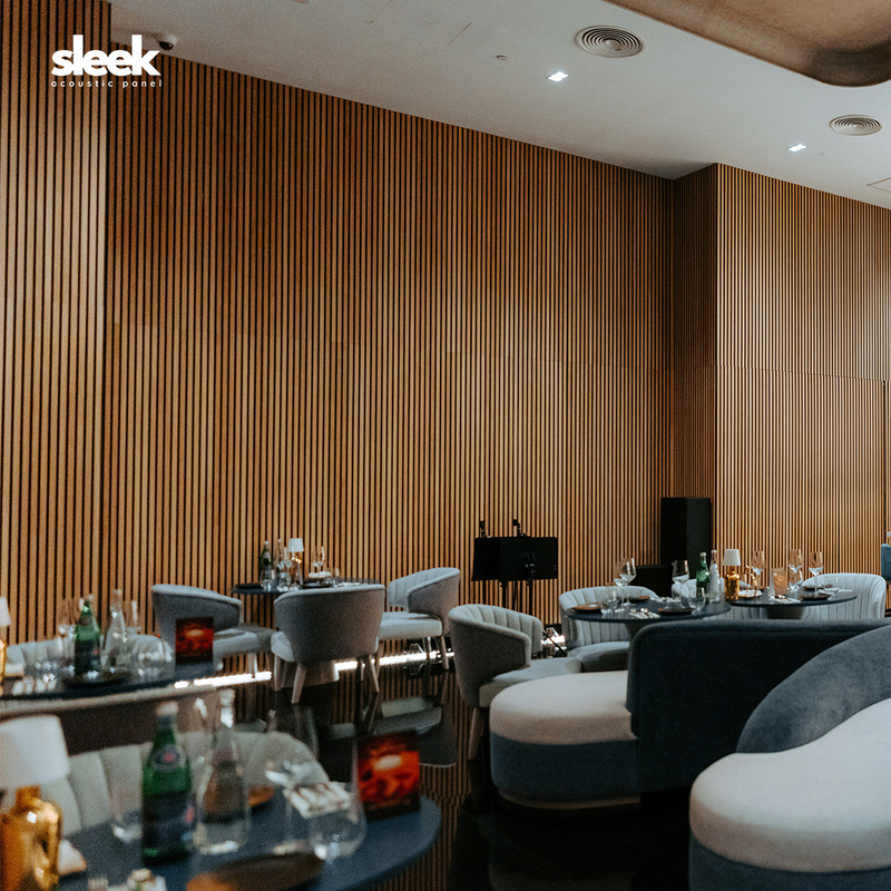 BAR Resturant Timber Decorative Wall Panels Akupanel Felt Acoustic Board Easy Installation