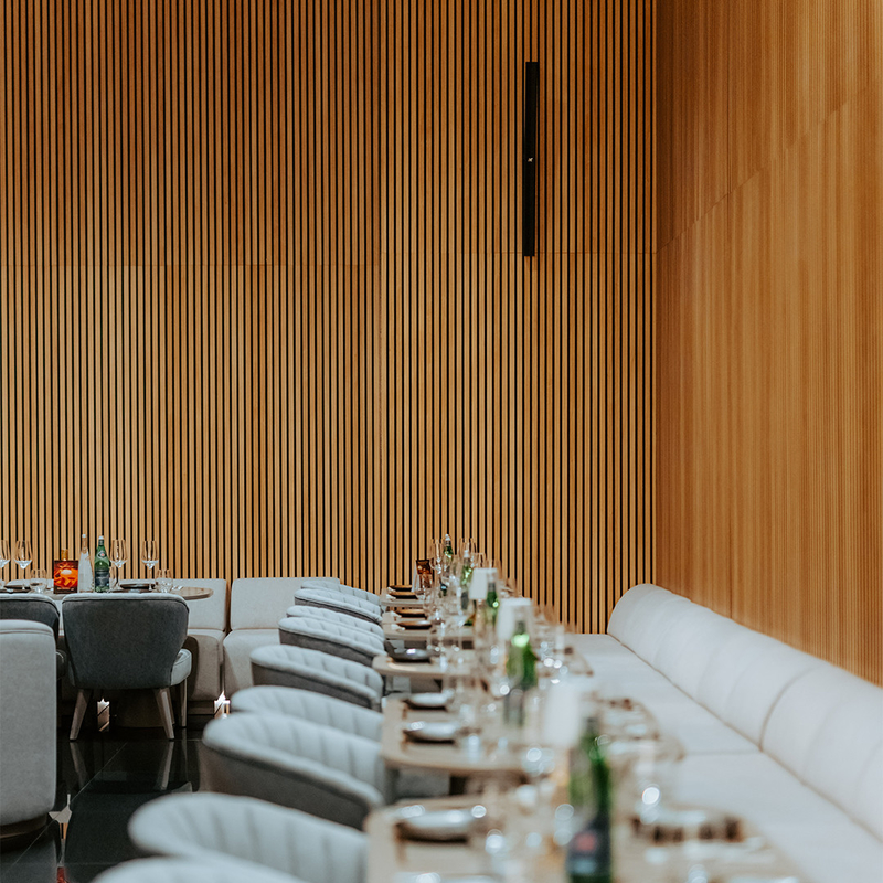 Grooved Pattern Timber Decorative Wall Panels Akupanel Felt Acoustic Board Easy Installation