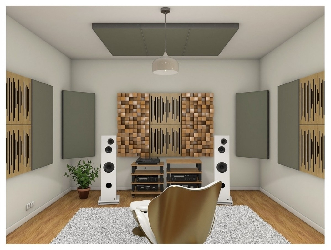 HIFI Studio Room Timber Perforated Acoustic Wall Panels Sound Absorption Board