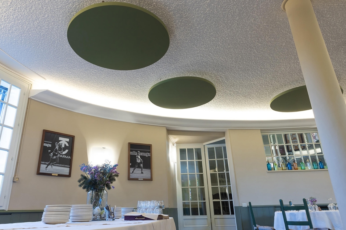 Seameless Ceiling Tiles Circle shape microperforated acoustic panel sound absorption board