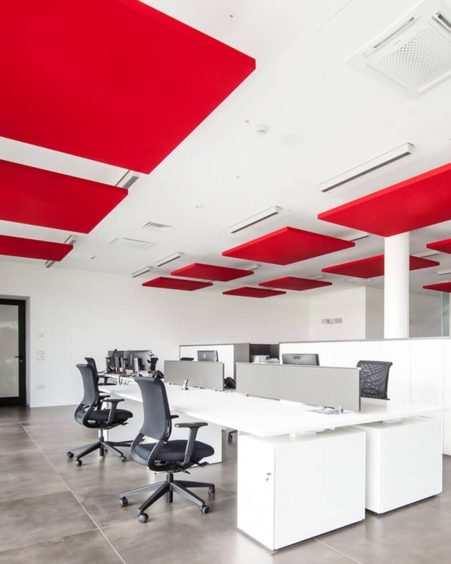Sound Absorbing Suspended Ceiling Tiles Decorative Fabric Wrapped Acoustical Panels