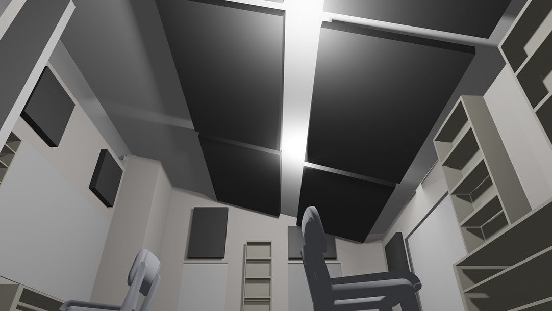 Studio Ceiling Tiles 50mm Thick Soundproofing Fabric Wrapped Acoustical Panels Absorbing Board