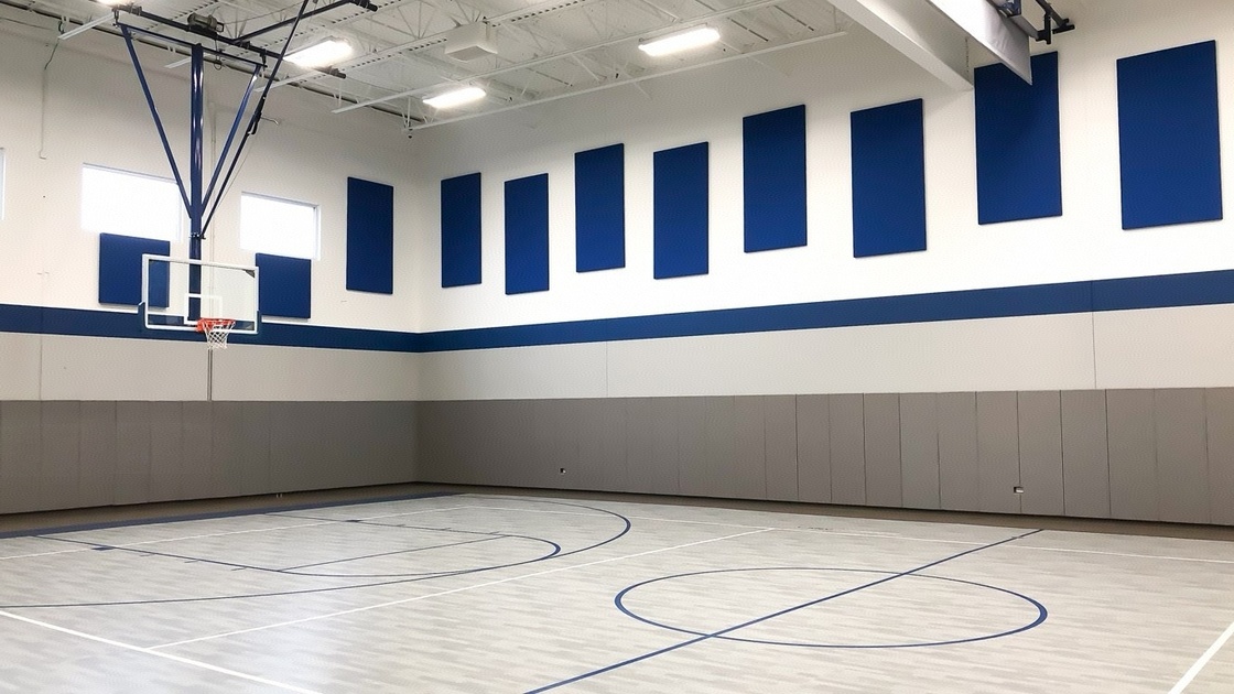 Sport Hall Wall 50mm Thick Soundproofing Fabric Wrapped Acoustical Panels Absorbing Board