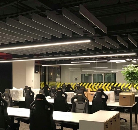 Office Wall Panels RAL Black Cement Board Wood Wool Acoustic Panel DIY Easy Installation